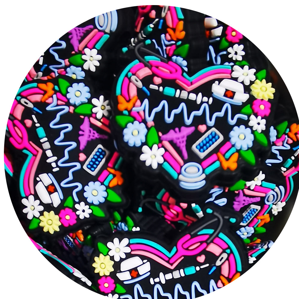 Love Medical staff silicone Focal Beads