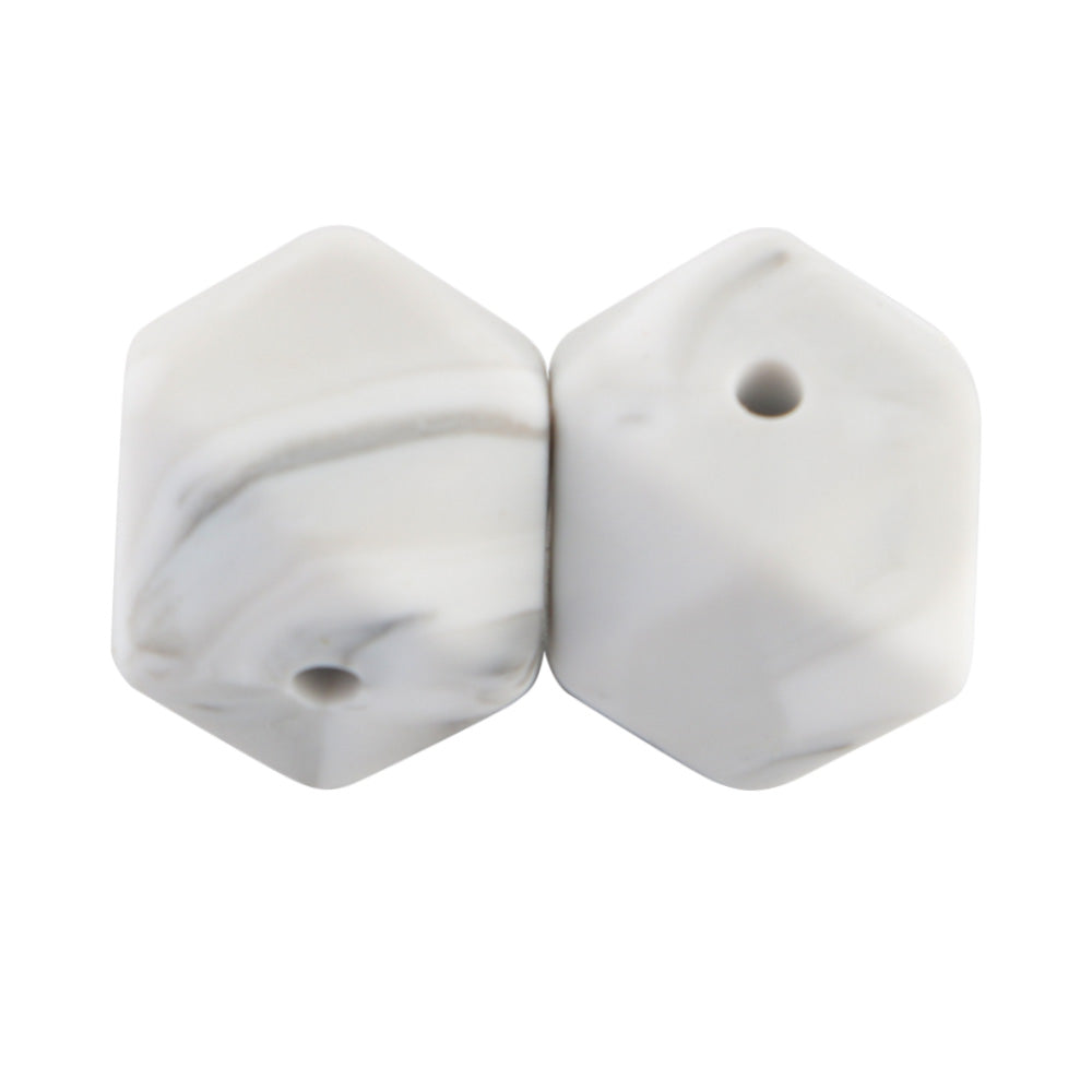14/17MM Hexagon Silicone Bead 10Pcs/lot