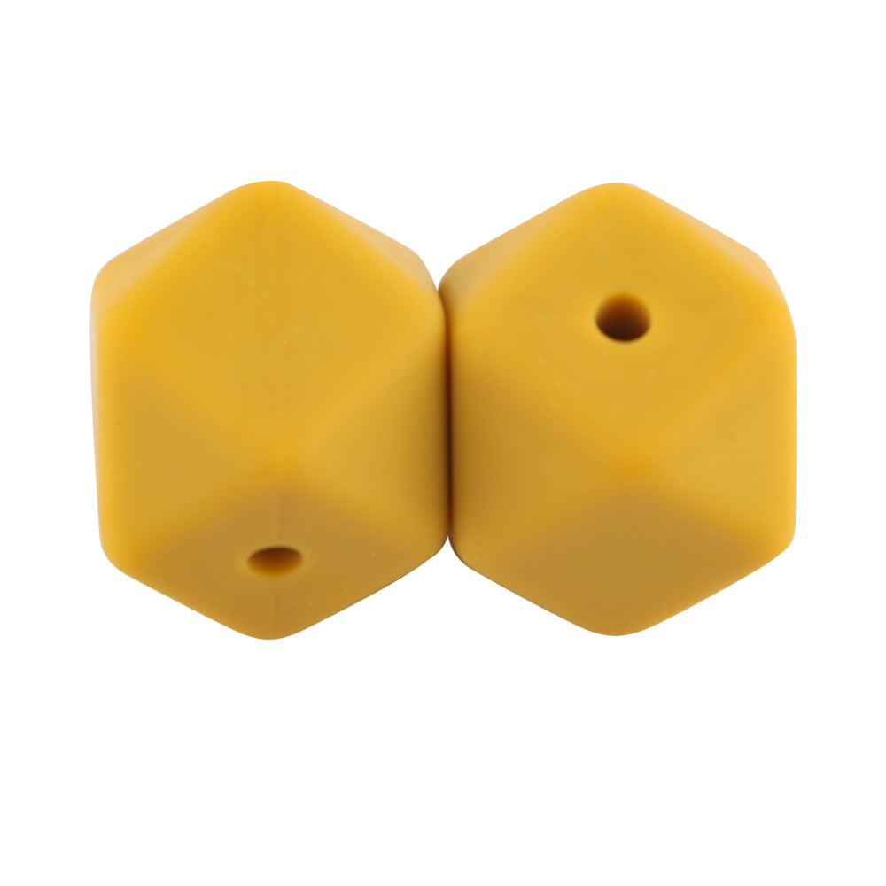 14/17MM Hexagon Silicone Bead 10Pcs/lot