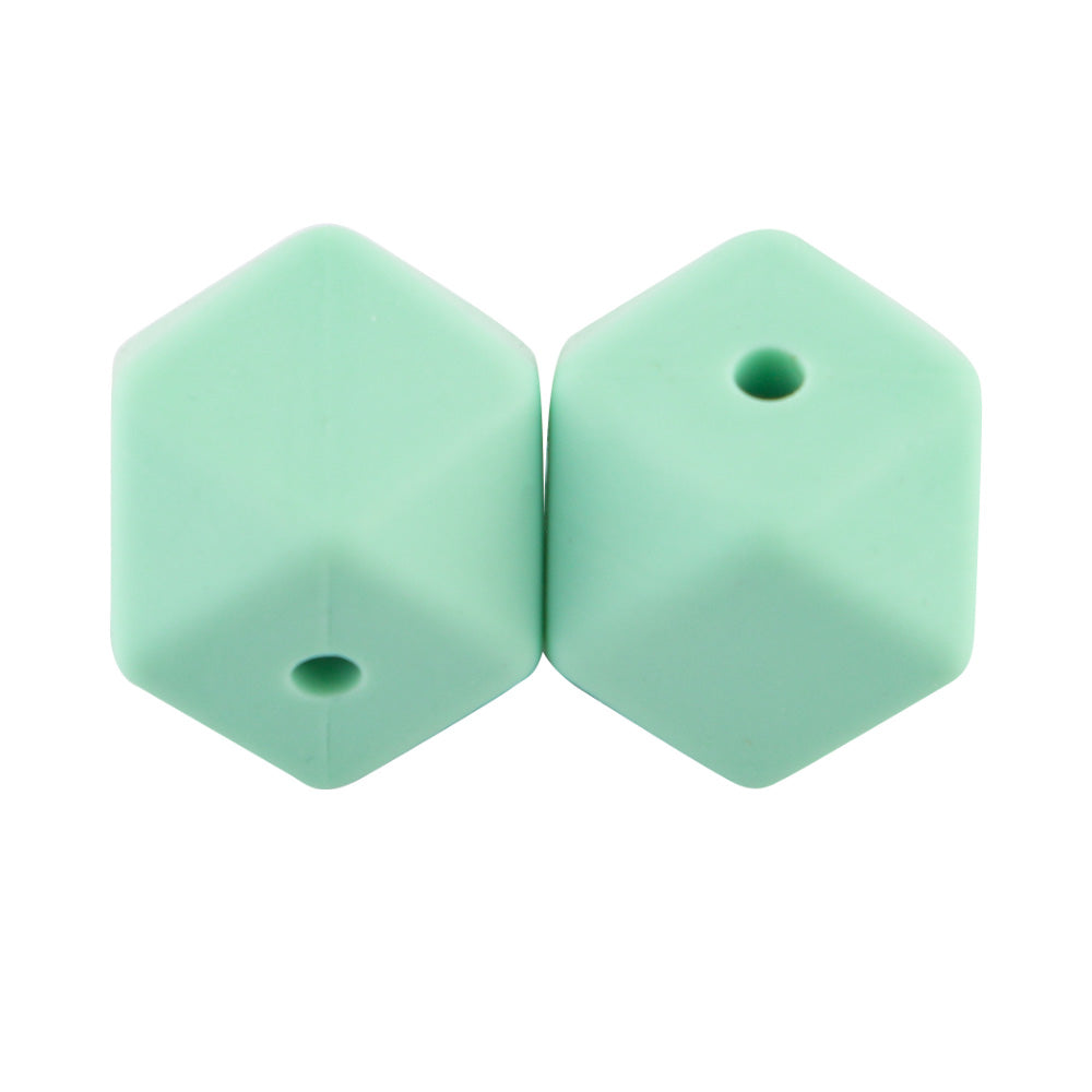 14/17MM Hexagon Silicone Bead 10Pcs/lot