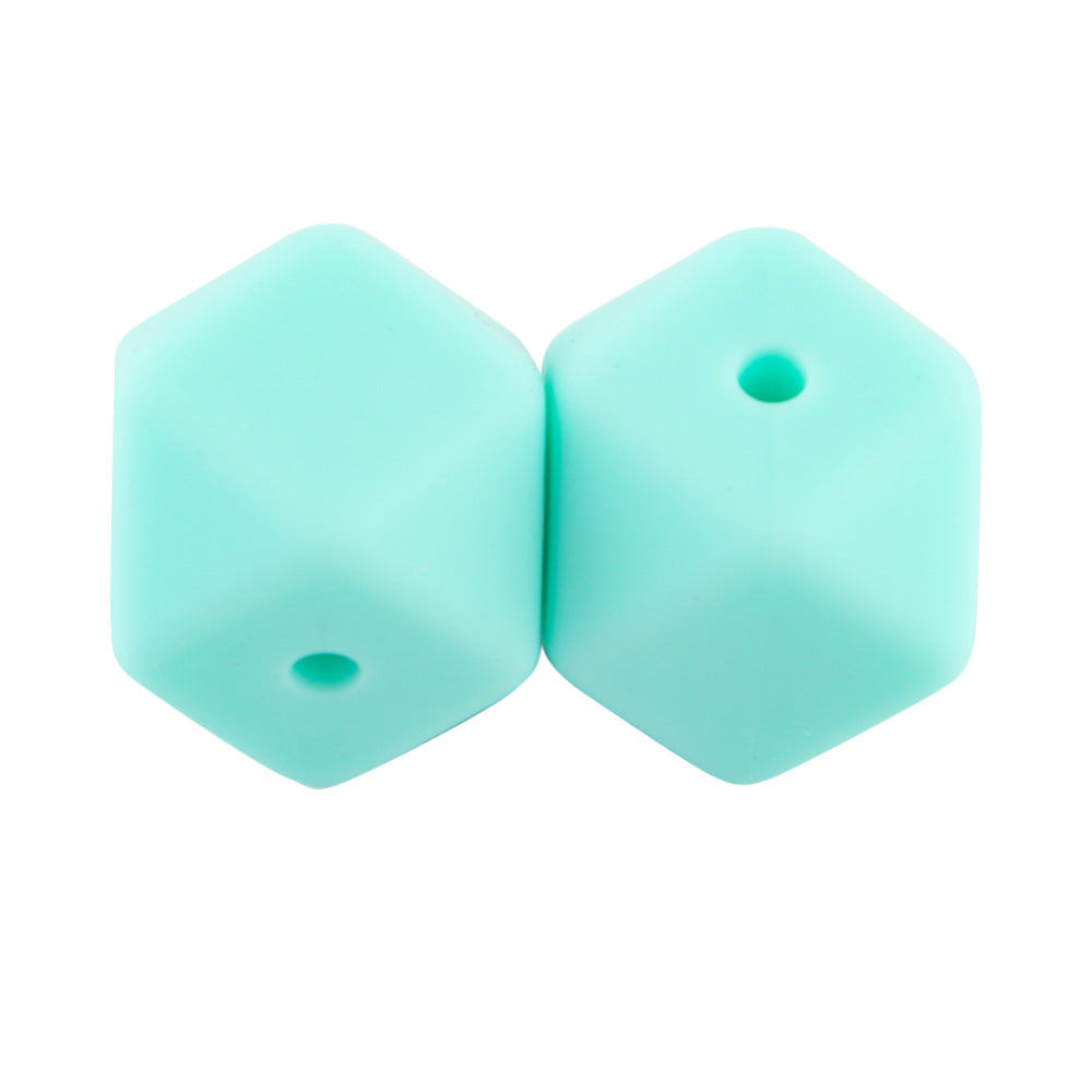 14/17MM Hexagon Silicone Bead 10Pcs/lot