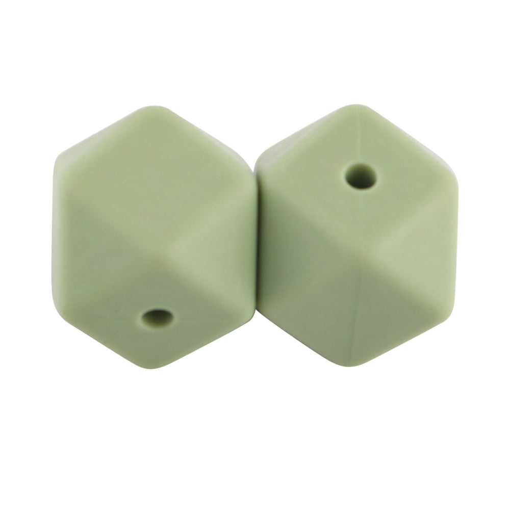 14/17MM Hexagon Silicone Bead 10Pcs/lot