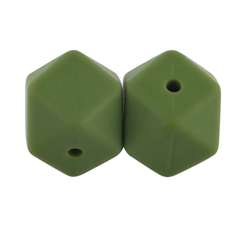 14/17MM Hexagon Silicone Bead 10Pcs/lot