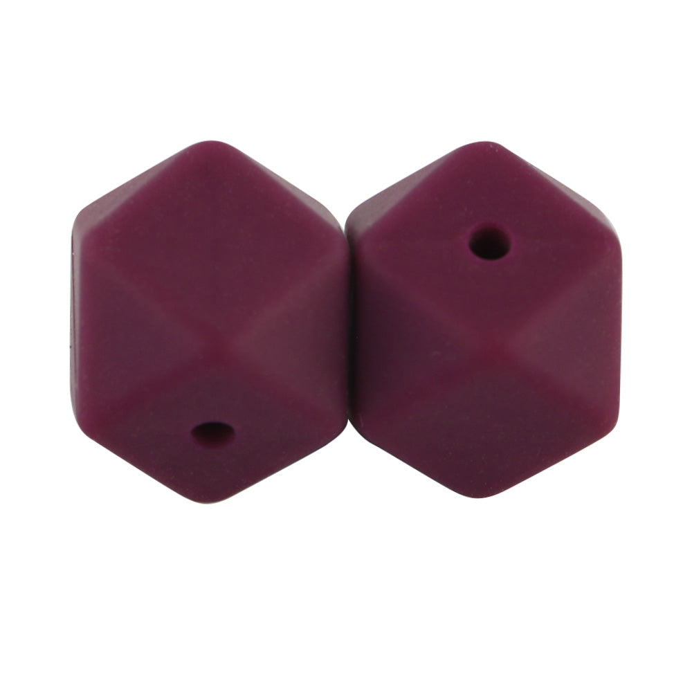 14/17MM Hexagon Silicone Bead 10Pcs/lot