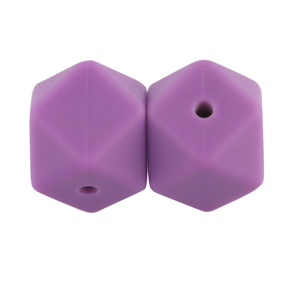 14/17MM Hexagon Silicone Bead 10Pcs/lot