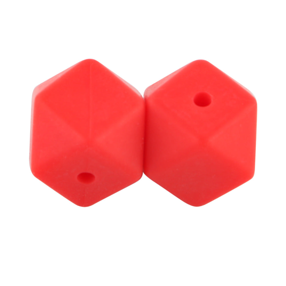 14/17MM Hexagon Silicone Bead 10Pcs/lot