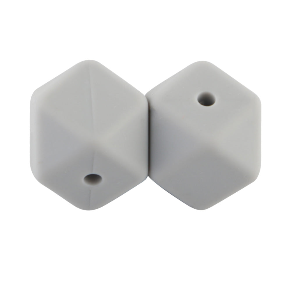 14/17MM Hexagon Silicone Bead 10Pcs/lot