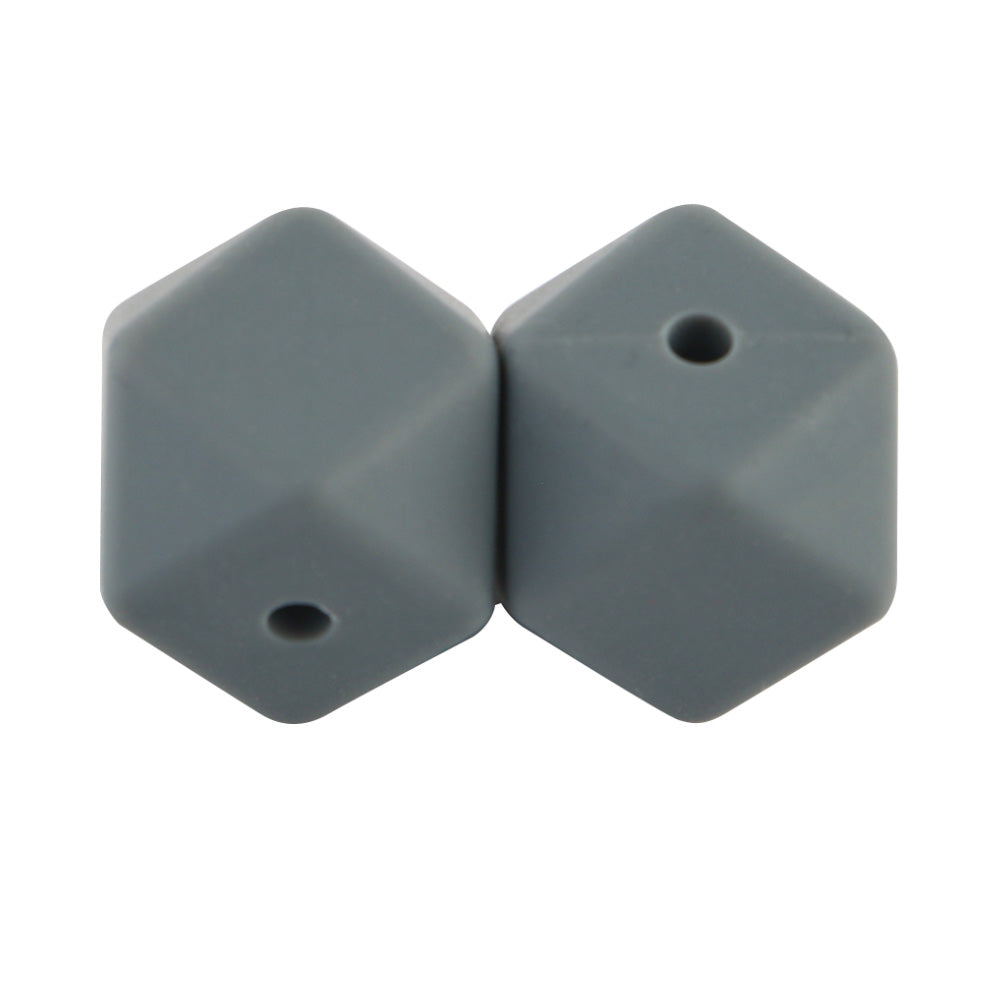 14/17MM Hexagon Silicone Bead 10Pcs/lot