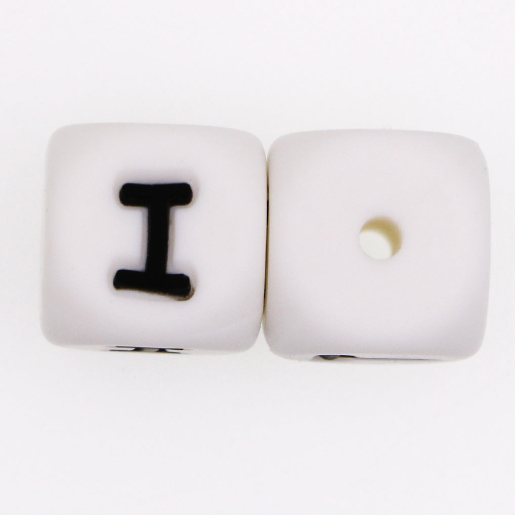 10/12MM White Letter 100Pcs/Lot