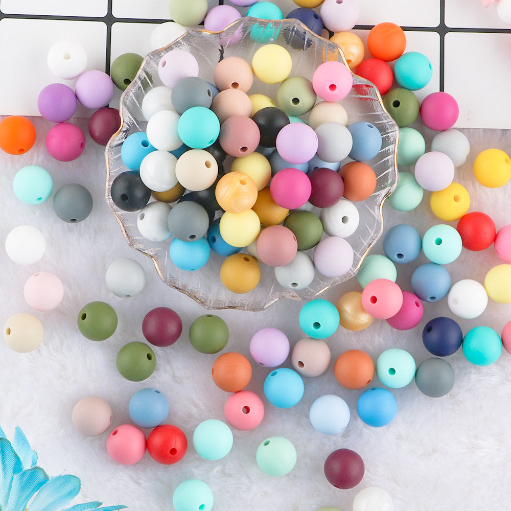 12mm Silicone Round Bead